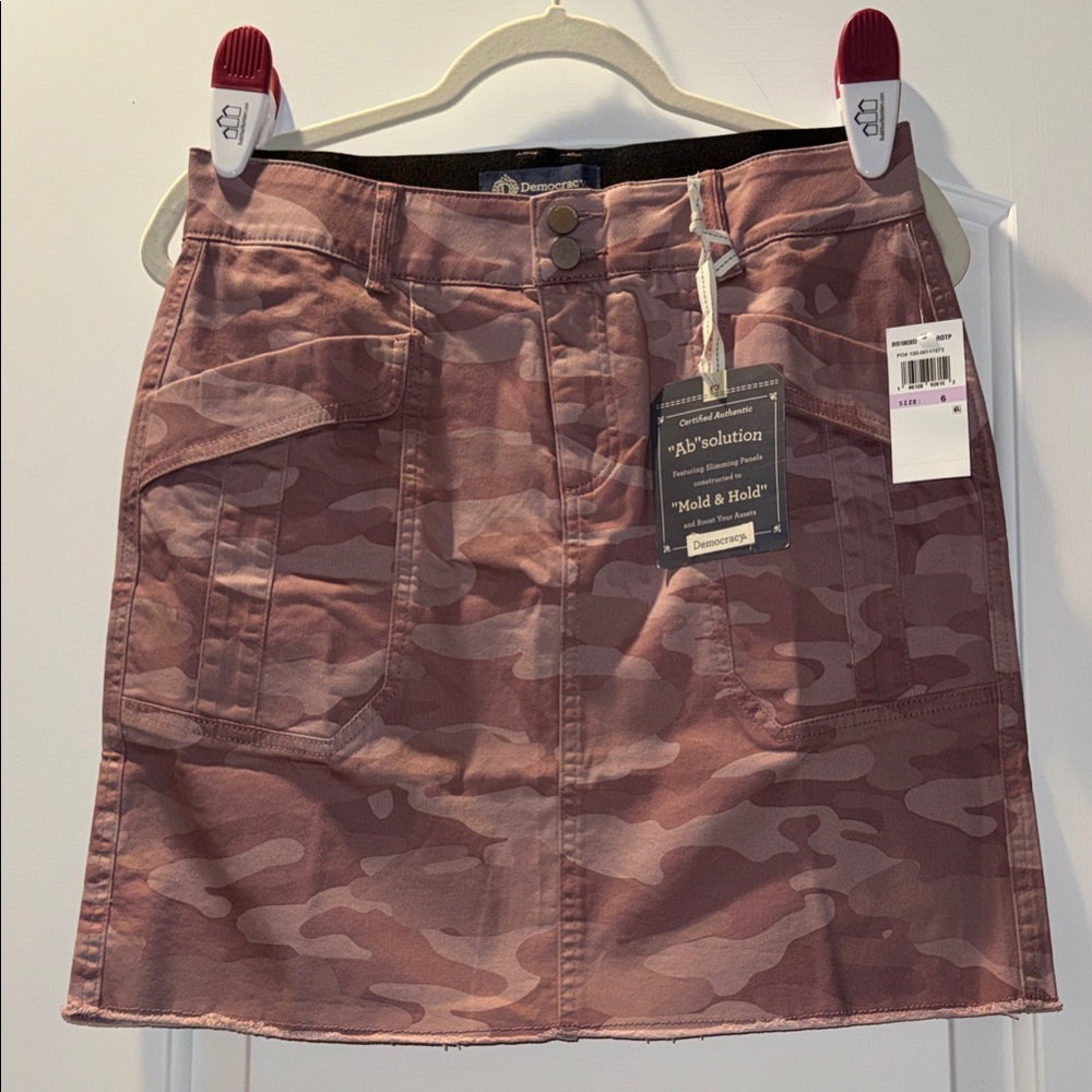 Democracy Blush Camo Mini Skirt